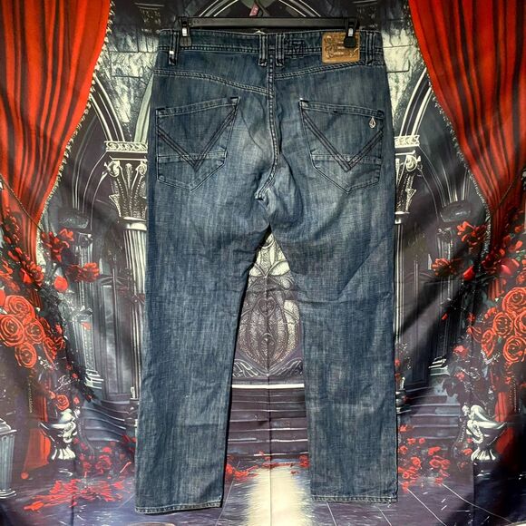 Volcom Nova Jeans Men's 34 Blue Denim Straight Leg Vintage Y2K Outdoor Casual - Picture 2 of 6